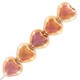 Czech Hearts beads 6mm Crystal sunset 00030/27137